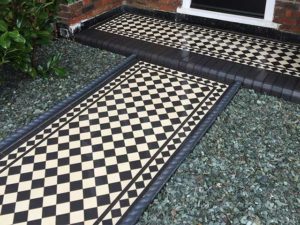 Victorian tile front path and doorway